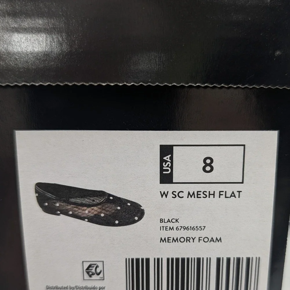 Scoop Studded Mesh Ballet Flats Size‎ 8 Black Slip-On Flats New NWT
